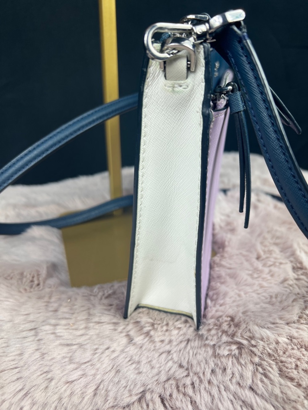 Kate Spade New York Cameron Zip Crossbody Lavender Mist EUC - Picture 4 of 11